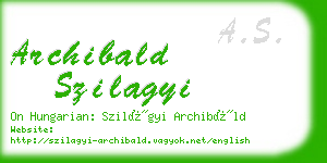 archibald szilagyi business card